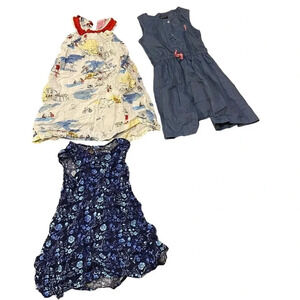 Girl Cute Summer Comfort Dress and Romper 3 Pieces Lot Size 5/6 Year Old